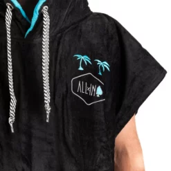 All-In Classic Poncho Flash Black Turquoise -Duotone Vente classic poncho flash black turquoise 3