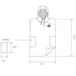 All-In Classic Poncho Flash Black Turquoise -Duotone Vente classic poncho flash black turquoise 4