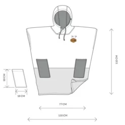 All-In V Poncho Bumpy Charcoal Black Waffle -Duotone Vente v poncho bumpy charcoal black waffle 5