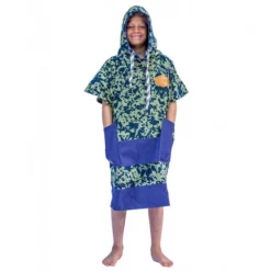 All-In V Poncho Junior Camo Navy